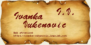 Ivanka Vukenović vizit kartica